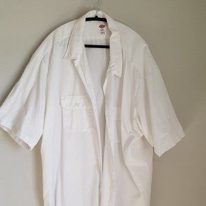 DICKIES Men's Shirt 5XL Short Sleeve Casual Retro Rockabilly Bowling WHITE